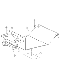 Floor Panel Assembly Diagram and Parts List for M60-KW ROPS-53AH5D8X750-25HP Cub Cadet Lawn Tractor